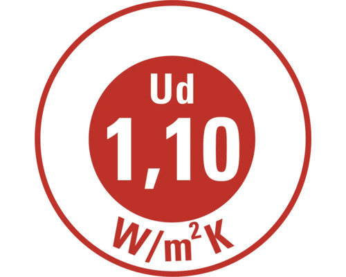 U-Wert 1,10 W/m²K
