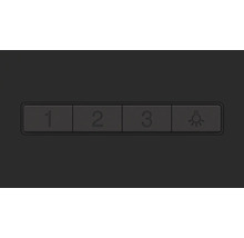 Schalterleiste mit den Ziffern 1, 2, 3 und einem Lichtsymbol