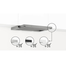 Dunstabzugshaube zur Wandmontage mit Dekorleisten in verschiedenen Ausführungen