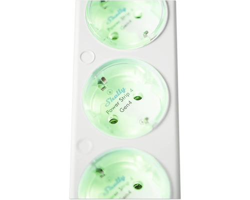 Shelly Logo auf einer Steckdosenleiste