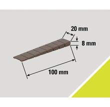 Abbildung einer Pflastersteinreihe mit Maßangaben