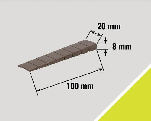 Abbildung einer Pflastersteinreihe mit Maßangaben