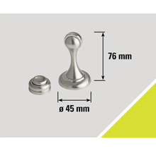 Türstopper aus Metall mit den Maßen 76 mm Höhe und 45 mm Durchmesser