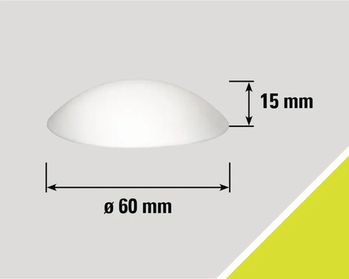 Abbildung mit Maßangaben: Durchmesser 60 mm, Höhe 15 mm