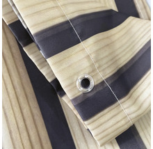 Duschvorhang mit Streifenmuster und Öse