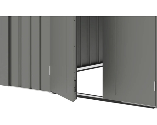 Detailansicht Schiebetür eines Gerätehauses