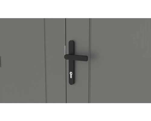 Schließgarnitur an einer Gartentür