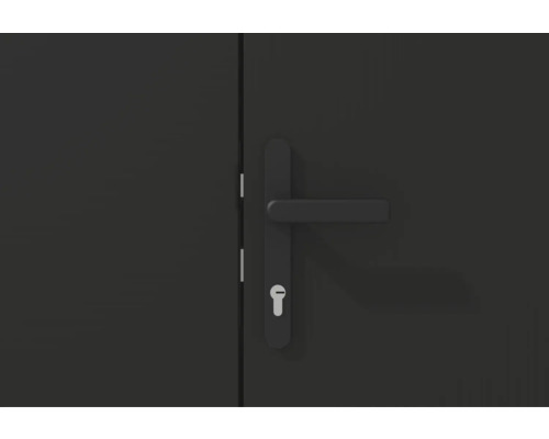 Tür mit Türgriff und Schloss