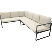 Ecksofa mit Polsterauflagen für den Außenbereich