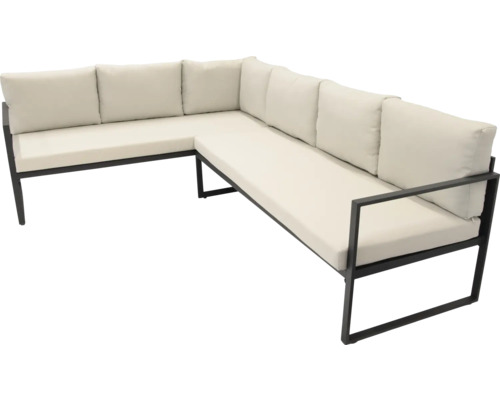 Ecksofa mit Polsterauflagen für den Außenbereich