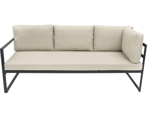 Outdoor-Sofa mit Metallgestell und Sitz- und Rückenkissen