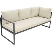 Sitzbank mit Metallgestell und Polster