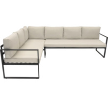 Ecksofa mit Polster und Metallgestell