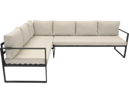 Ecksofa mit Polster und Metallgestell