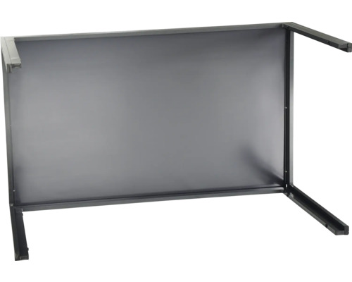 Unteransicht eines Tisches mit Metallgestell