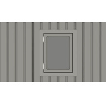 Fenster in einer Gartenhütte