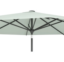 Detailansicht eines Sonnenschirms mit Gestell