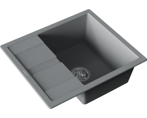 Spülbecken aus Kunststein mit Abtropffläche