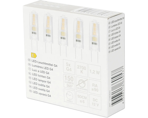 Packung LED Leuchtmittel G4, 5 Stück