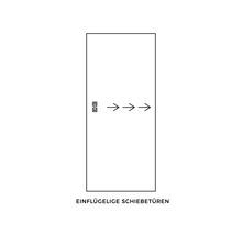 Symbol für einflügelige Schiebetüren