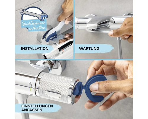 Installation, Wartung und Anpassung der Einstellungen einer Armatur