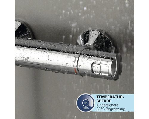 Grohe Armatur mit Temperatursperre und Safestop Funktion