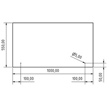 Technische Zeichnung mit Maßangaben