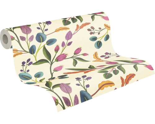 Tapetenrolle mit floralem Muster