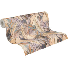 Tapetenrolle mit Blätter- und Federdesign