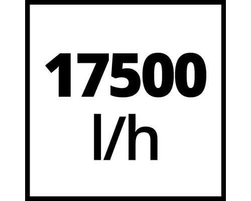 17500 Liter pro Stunde Durchflussleistung