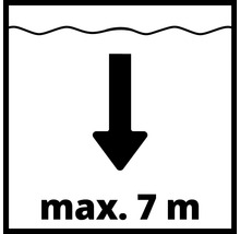 Maximale Tauchtiefe 7 Meter Symbol