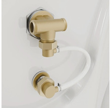 Badewannenarmatur mit Anschlussgarnitur für den Sanitärbereich