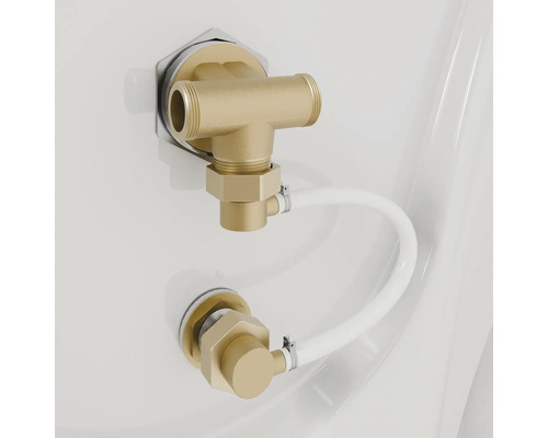 Badewannenarmatur mit Anschlussgarnitur für den Sanitärbereich