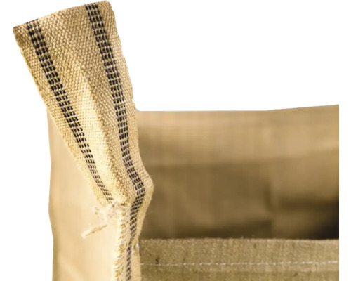 Jutesack mit Streifenmuster