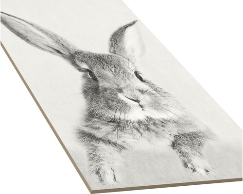 Dekorfliese mit Hasenmotiv