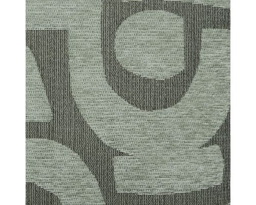 Detailansicht eines Teppichs mit Buchstabenmuster