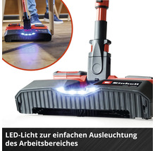 Einhell Akku-Staubsauger mit LED-Licht zur Ausleuchtung des Arbeitsbereiches.