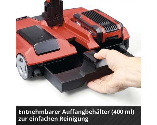 Rasentraktor mit entnehmbarem Auffangbehälter zur einfachen Reinigung