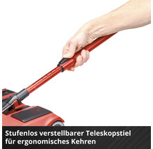 Hand bedient stufenlos verstellbaren Teleskopstiel eines Kehrgeräts für ergonomisches Kehren