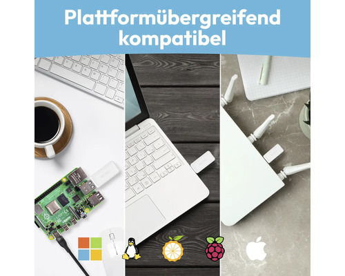 Gerätekompatibilität mit Computer, Laptop und Router