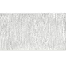 Nahaufnahme einer weißen Tapete mit vertikalem Rillenmuster