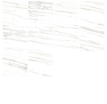 Mehrere weiße Fliesen mit Marmoroptik