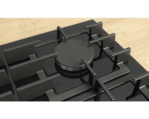 Gaskochfeld mit Kochstellen und Topfträger