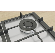 Detailansicht eines Gaskochfelds mit Kochfeldträger