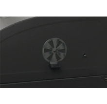 Detailansicht eines Belüftungsventils an einem Grillgerät