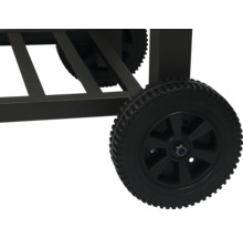 Detailansicht von Wagenrädern.