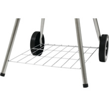 Grill mit Rädern und Ablagerost aus Metall
