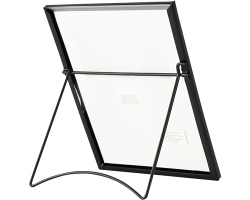 Schwarzer Fotorahmen mit Glas und Aufsteller