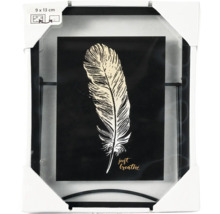 Dekorativer Bilderrahmen 9 x 13 cm mit Feder Motiv