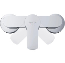 Laufen Logo auf einer Armatur für ein Waschbecken